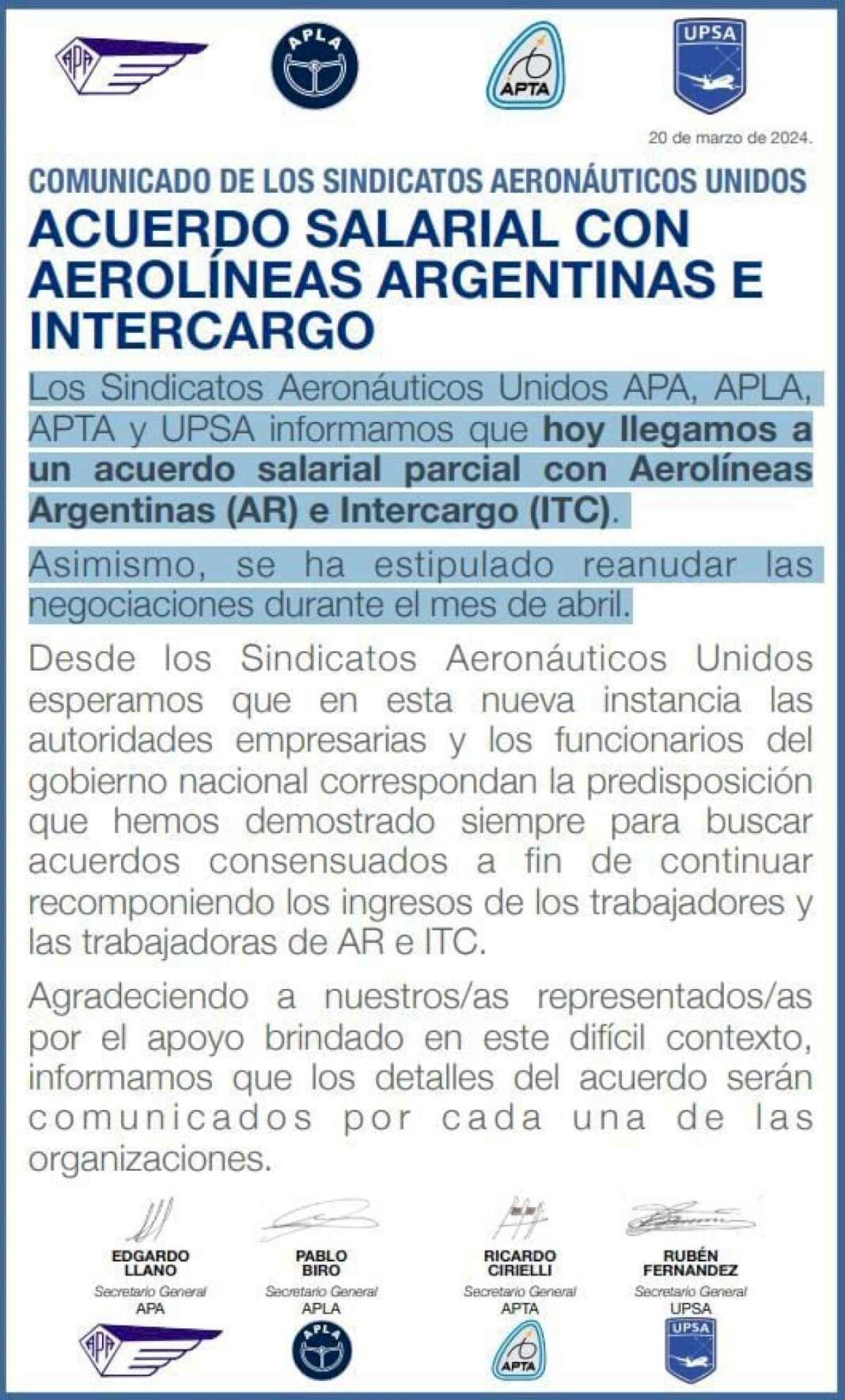 se-levanto-el-paro-de-aeronauticos-previsto-para-semana-santa-tras-cerrar-un-acuerdo-salarial