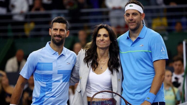 Juan Martín Del Potro se despidió del tenis con una emotiva exhibición junto a Novak Djokovic, Gabriela Sabatini y Gisela Dulko