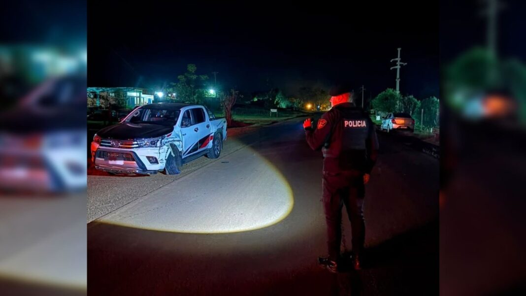 Vehículo involucrado en choque en El Soberbio